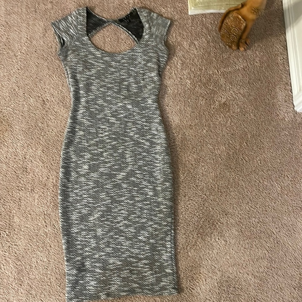 Brand is SNAP bodycon short sleeve dress.